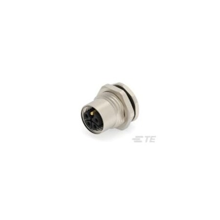 Te Connectivity Circular Connector, 3 Contact(S), Brass, Female, Solder Terminal, Receptacle T4141L12041-000